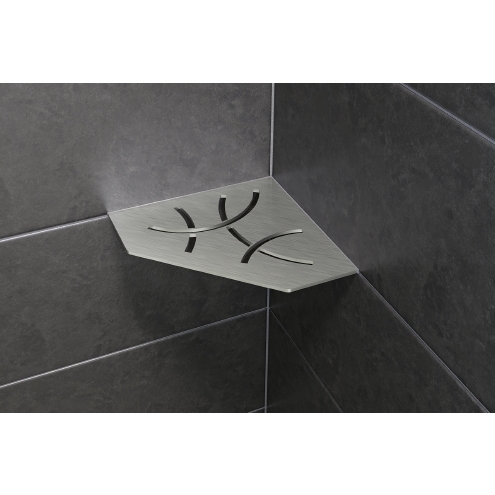 Schlüter Wandablage SHELF-E Edelstahl gebürstet 195x195 mm