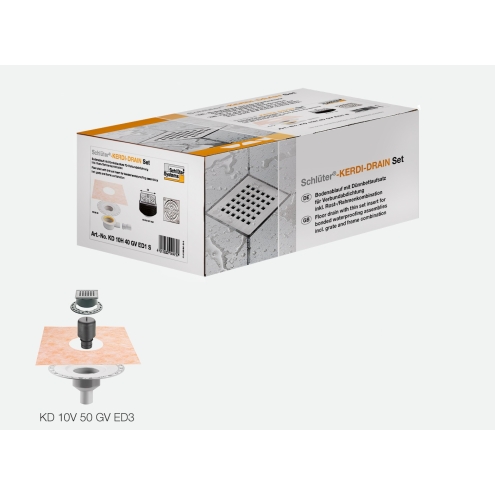 Schlüter, KERDI-DRAIN-Set Vertikal KD10V50GVED3