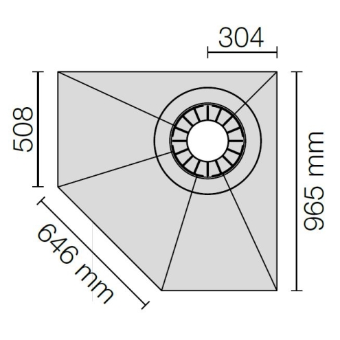 Schlüter Gefälleboard Kerdi-Shower-TT 96x96 cm