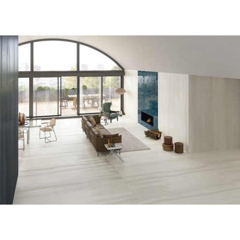 Viva Metallica Boden- und Wandfliese Steel White 30x60 cm