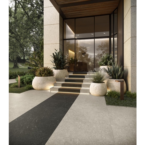 Cotto d`Este Legend Origin Black Bocciardata Terrassenplatte 60x120 cm