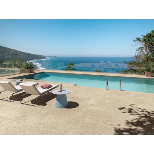 Cotto d`Este Secret Stone Precious Beige Bocciardata Terrassenplatte 60x120 cm