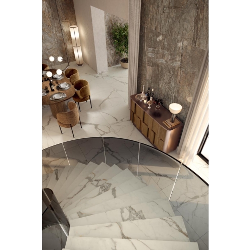 Blustyle Starlight Statuario Extra Glossy Boden- und Wandfliese 120x120 cm