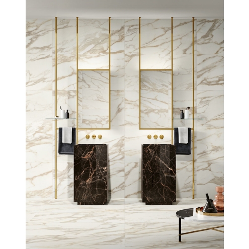 Margres Endless Calacatta Gold Poliert Boden- und Wandfliese 89x89 cm
