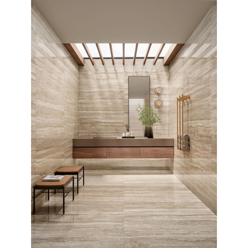 Margres Endless Travertino Poliert Boden- und Wandfliese 89x89 cm