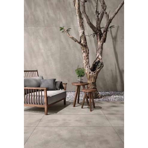 Flaviker Hyper X20 Terrassenplatte Silver 120x120 cm