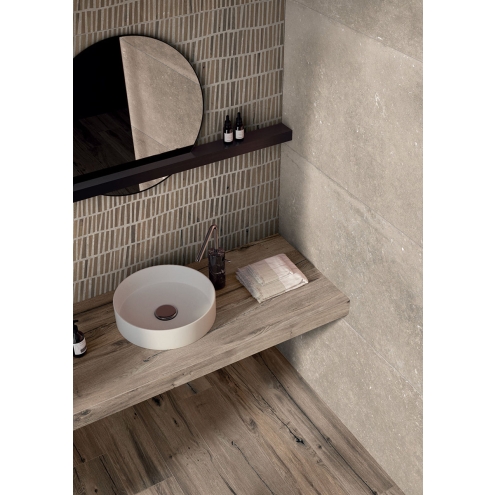 Flaviker Nordik Stone Dekor Domino Sand matt strukturiert 60x120 cm