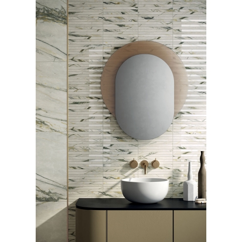 Flaviker Supreme Treasure Mosaik Sticks Calacatta Emerald Lux/Matt 30x30 cm