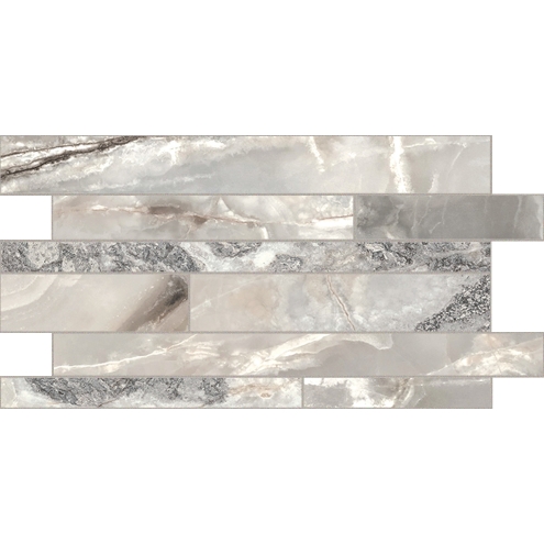 Florim Creative Design Onyx&More Silver Blend Glossy Dekor Listello 30x60 cm