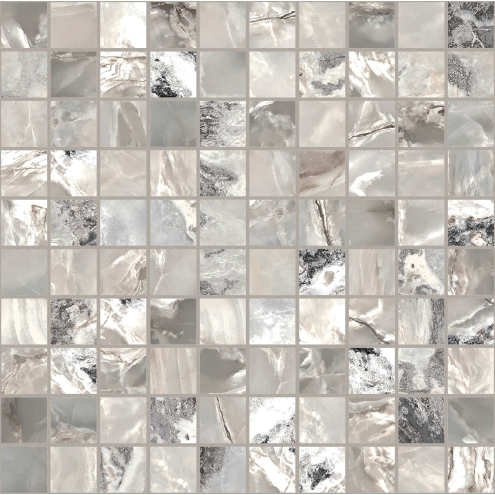 Florim Creative Design Onyx&More Silver Blend Glossy Mosaik 3x3 cm