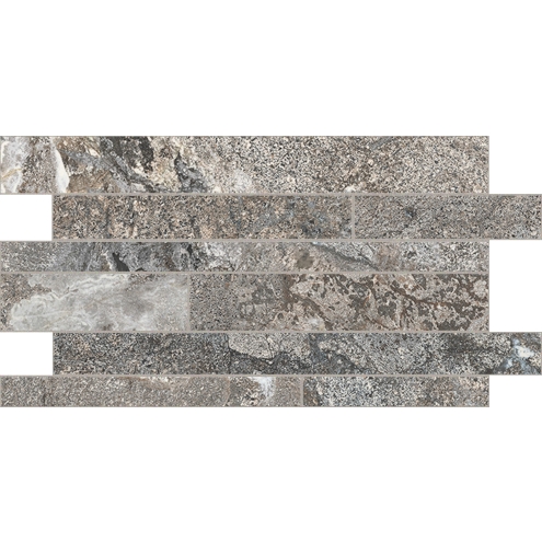 Florim Creative Design Onyx&More Silver Porphyry Strukturiert Dekor Listello 30x60 cm