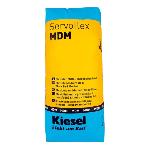 Kiesel Servoflex MDM Flexibler Mittel- & Dickbettmörtel 20 kg Sack