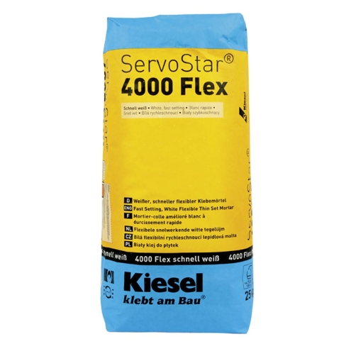 Kiesel ServoStar 4000 Flex weiß schneller Klebemörtel 25 kg Sack