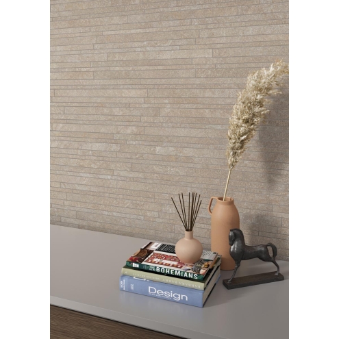 Keope Arke Beige Dekor Strips Spazzolato (R10) 30x60 cm