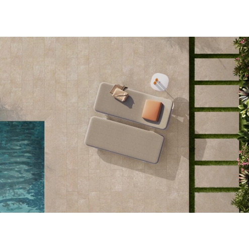 Keope Arke Beige Terrassenplatte Strukturiert (R11) 60x120 cm