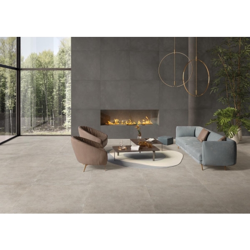 Keope District Silver Boden- und Wandfliese Spazzolato (R10) 120x120 (119,5x119,5) cm