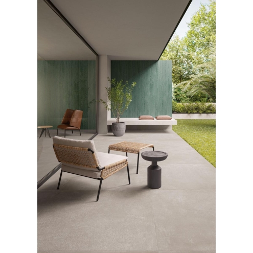 Keope Noord White Terrassenplatte Grip (R11) 120x120 cm