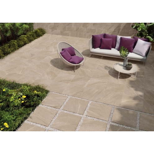 Keope Chorus Beige Terrassenplatte Grip (R11) 60x120 cm