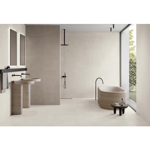 Keope Grace White Boden- und Wandfliese Spazzolato (R10) 120x120 (119,5x119,5) cm