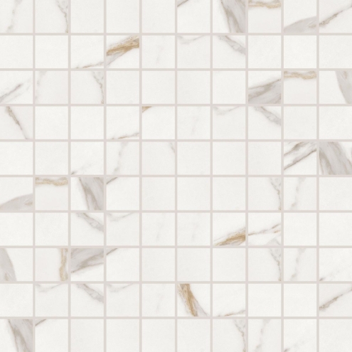 Keope Elements Lux Calacatta Gold Mosaik 3x3 Lappato (poliert) 30x30 cm