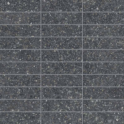 Keope Lavica Anthracite Mosaik Listello Spazzolato (R10) 30x30 cm