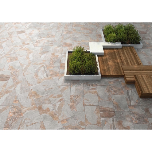 Keope Midlake Ardesia Boden- und Wandfliese Strukturiert (R11) 22,5x45,3 cm