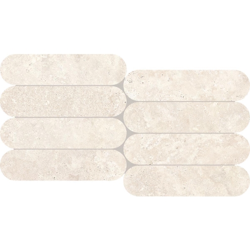 Keope Trevi Cross Ivory Mosaik Biscuits ULTRAmatt 28,5x55,5 cm