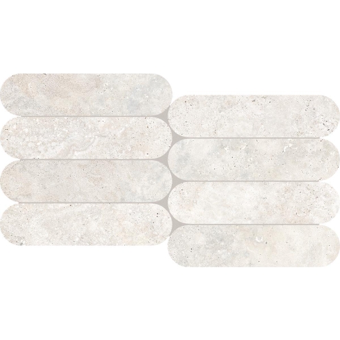 Keope Trevi Cross White Mosaik Biscuits ULTRAmatt 28,5x55,5 cm