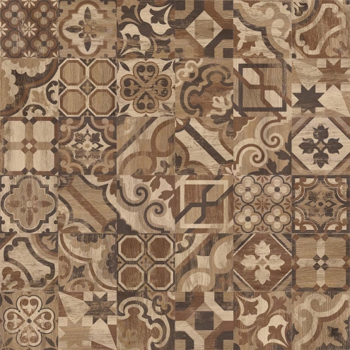 Keraben Naturwood Boden- und Wandfliese Hidraulicwood Moka 20x20 cm