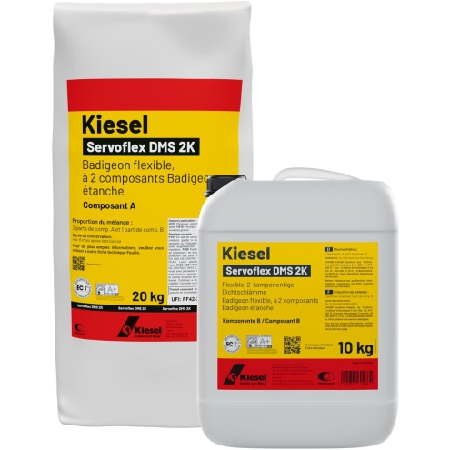 Kiesel Servoflex DMS 2K flexible 2-komponentige Dischtschlämme 30 kg (Komponente A+B)
