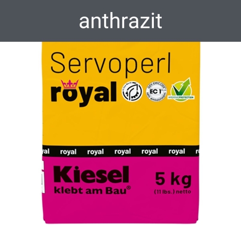 Kiesel Servoperl royal anthrazit flexible Premiumfuge 5 kg Papierbeutel