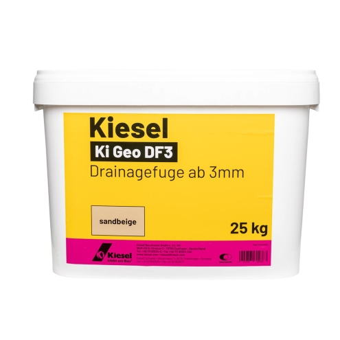 Kiesel Ki Geo D3 Sandbeige Drainagefuge 25 kg Eimer