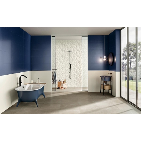 Love Tiles Genesis Leaf Deep Blue Matt 30x60 cm Wanddekor