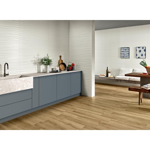 Love Tiles Genesis Wind White Matt 35x100 cm Wanddekor