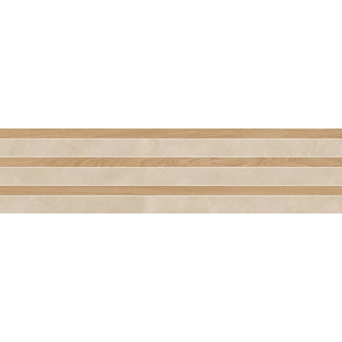 Margres Metropolis Capital Beige Anpoliert Dekor 30x120 cm
