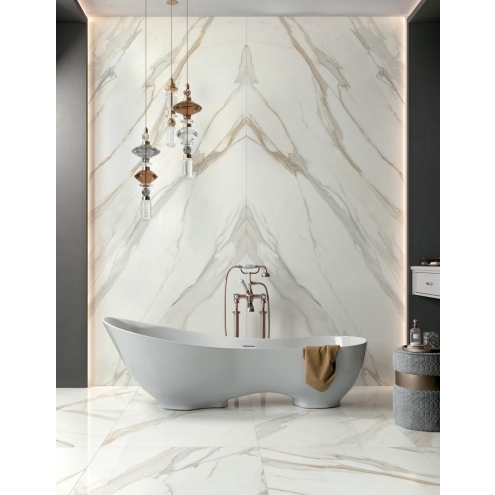 Mirage Jewels 2.0 Calacatta Gold Poliert Boden- und Wandfliese 120x120 cm