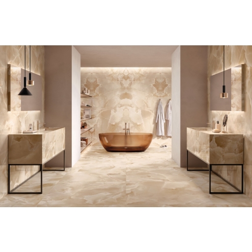 Mirage Onyce Champagne ON03 Lucida Boden- und Wandfliese 60x120 cm