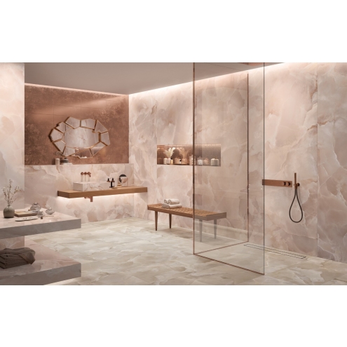 Mirage Onyce Rose ON04 Lucida Boden- und Wandfliese 120x120 cm