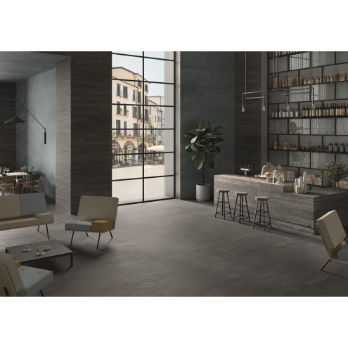 Provenza Re-Play Concrete Boden- und Wandfliese Anthracite Recupero 120x120 cm