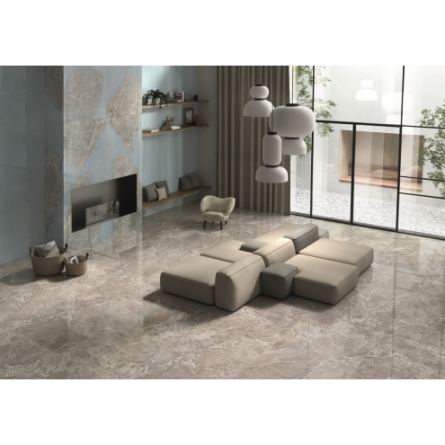 Provenza Unique Marble Boden- und Wandfliese Moon Grey glänzend 30x60 cm