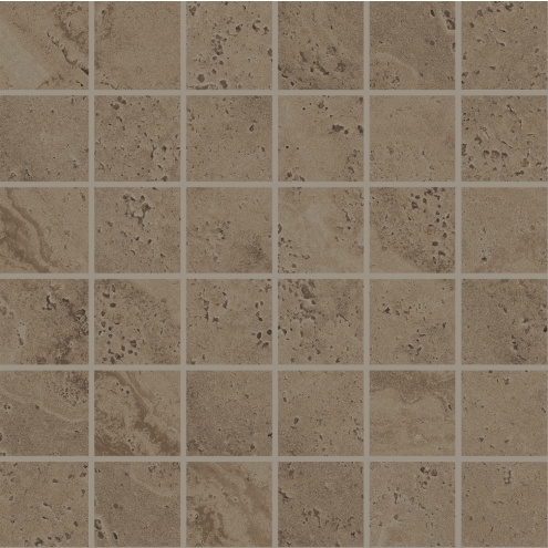 Provenza Unique Travertine Mosaik 5x5 Chocolate Minimal matt Matte 30x30 cm