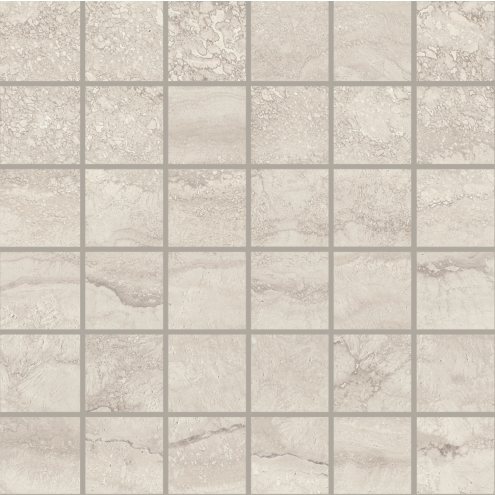 Provenza Unique Travertine Mosaik 5x5 Silver Vein Cut glänzend Matte 30x30 cm