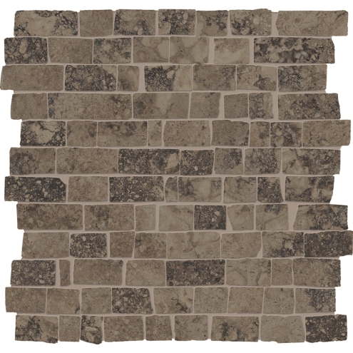 Provenza Unique Travertine Mosaico MiniBlock Chocolate Ancient matt Matte 30x30 cm
