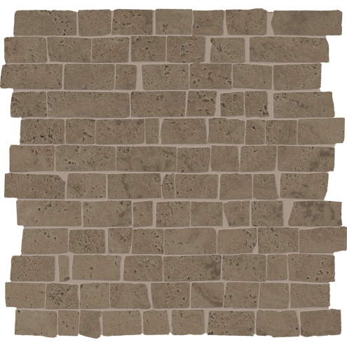 Provenza Unique Travertine Mosaico MiniBlock Chocolate Minimal matt Matte 30x30 cm
