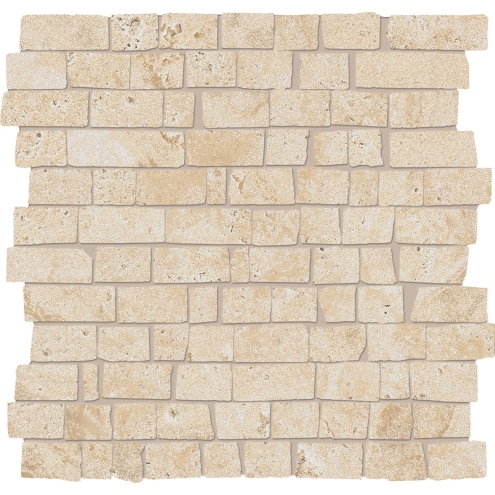 Provenza Unique Travertine Mosaico MiniBlock Cream Minimal matt Matte 30x30 cm