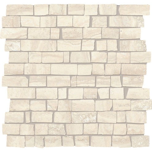 Provenza Unique Travertine Mosaico MiniBlock White Vein Cut matt Matte 30x30 cm