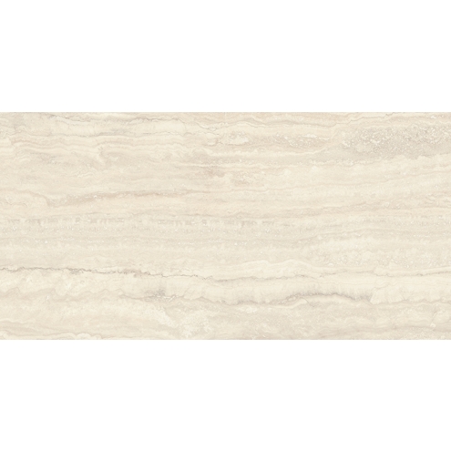 Provenza Unique Travertine Boden- und Wandfliese White Vein Cut glänzend 60x120 cm