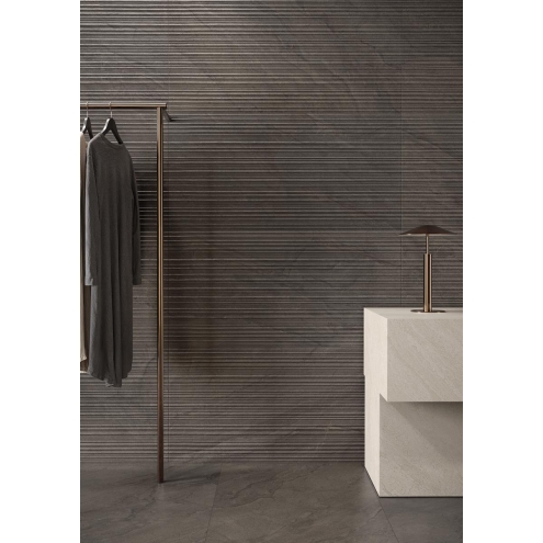 Provenza Pietra di Orosei Grigio Bruciato Dekor Rilievi matt SilkTech 60x120 cm