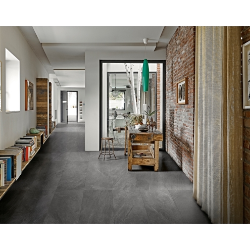 PrimeCollection QuarzStone Boden- und Wandfliese Black 15x60 cm