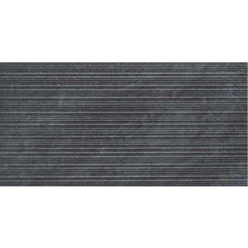 PrimeCollection QuarzStone Wanddekor Lines Black 30x60 cm